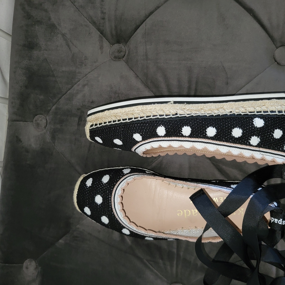 Kate Spade Black and White Espadrilles